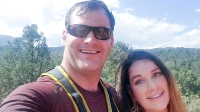 Undated photo of Alicia Arritt (R) with former Army Special Forces soldier Matthew Livelsberger. (AP)