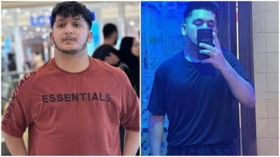 Omar used to weigh 95 kg, and after going on a massive fat-loss journey, he is now 68 kg. Omar used to weigh 95 kg, and after going on a massive fat-loss journey, he is now 68 kg.
