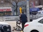 A viral video shows a worker from MS Halal Food cart in NYC catching a pigeon with bare hands, raising concerns about hygiene and food safety. A viral video shows a worker from MS Halal Food cart in NYC catching a pigeon with bare hands, raising concerns about hygiene and food safety.