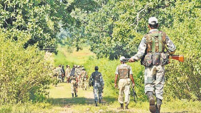 A CRPF unit during an area domination patrol in October 2013. (HT Photo) A CRPF unit during an area domination patrol in October 2013. (HT Photo)