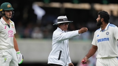 Sam Konstas and Jasprit Bumrah were involved in an altercation on Day 1 of the Sydney Test AP/PTI(AP01_03_2025_000091A) (AP)