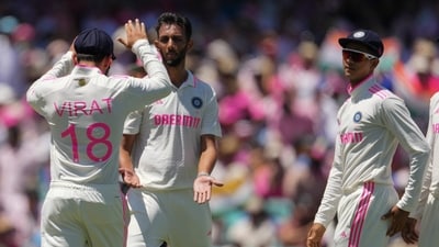 Prasidh Krishna helped India put a fightback with the ball as he claimed three wickets and got the better of Sam Konstas, Marnus Labuschagne and Steve Smith. (AP) Prasidh Krishna helped India put a fightback with the ball as he claimed three wickets and got the better of Sam Konstas, Marnus Labuschagne and Steve Smith. (AP)
