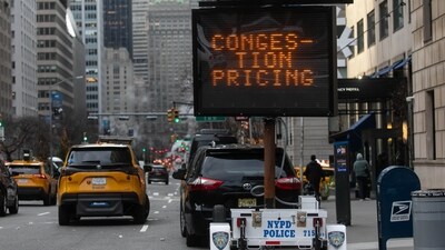 New York's controversial plan to charge drivers for entering Manhattan's central business district came into effect on Sunday. (Bloomberg) New York's controversial plan to charge drivers for entering Manhattan's central business district came into effect on Sunday. (Bloomberg)