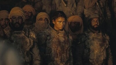 Zendaya in a scene from Dune: Part Two. (Warner Bros. Pictures via AP)