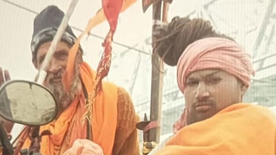 Splendor and Bavander Baba at the Mahakumbh 2025 (ANI) Splendor and Bavander Baba at the Mahakumbh 2025 (ANI)
