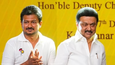Tamil Nadu Chief Minister MK Stalin (R) and Deputy Chief Minister Udhayanidhi Stalin (PTI/File) Tamil Nadu Chief Minister MK Stalin (R) and Deputy Chief Minister Udhayanidhi Stalin (PTI/File)