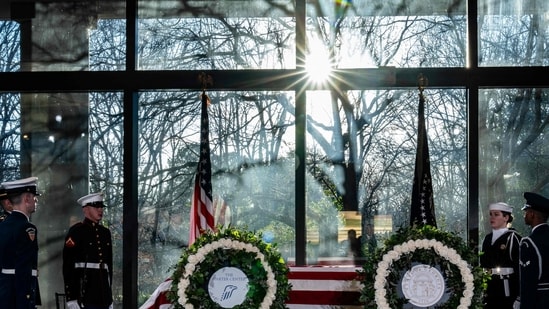 There will be six days of funeral observances in honour of the veteran politician, starting in his homestate of Georgia, with Carter's family, state politicians and citizens present(Alex Brandon / POOL / AFP)