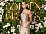 Demi Moore attends the 82nd Annual Golden Globe Awards at The Beverly Hilton on January 05, 2025 in Beverly Hills, California.   Amy Sussman/Getty Images/AFP (Photo by Amy Sussman / GETTY IMAGES NORTH AMERICA / Getty Images via AFP)