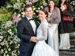 Magnus Carlsen and Ella Victoria Malone outside Holmenkollen Chapel in Oslo after the wedding ceremony. Magnus Carlsen and Ella Victoria Malone outside Holmenkollen Chapel in Oslo after the wedding ceremony.