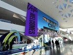 Workers prepare the lobby of the Las Vegas Convention Center West Hall for CES 2025, an annual consumer electronics trade show, in Las Vegas, Nevada, U.S. January 5, 2025.