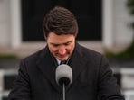 Canada Prime Minister Justin Trudeau announces his resignation as Liberal leader and prime minister outside Rideau Cottage in Ottawa on Monday, Jan. 6, 2025. (Sean Kilpatrick/The Canadian Press via AP) Canada Prime Minister Justin Trudeau announces his resignation as Liberal leader and prime minister outside Rideau Cottage in Ottawa on Monday, Jan. 6, 2025. (Sean Kilpatrick/The Canadian Press via AP)