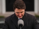 Canada Prime Minister Justin Trudeau announces his resignation as Liberal leader and prime minister outside Rideau Cottage in Ottawa on Monday, Jan. 6, 2025. (Sean Kilpatrick/The Canadian Press via AP)