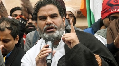 Jan Suraaj chief Prashant Kishor has been fast unto death since Thursday. (Santosh Kumar/HT Photo)
