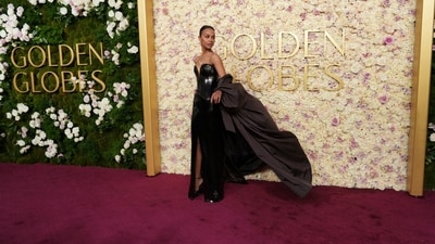 Zoe Saldana arrives. (Jordan Strauss/Invision/AP)