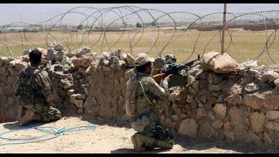 Afghan Taliban said they targeted several points near the Durand Line, the contested Pakistan-Afghan border. (AFP/File) Afghan Taliban said they targeted several points near the Durand Line, the contested Pakistan-Afghan border. (AFP/File)