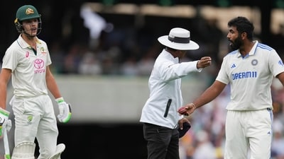 Former Australia spinner Brad Hogg is not pleased with coach Andrew McDonald's comment about the Indian team "intimidating" youngster Sam Konstas. (AP Photo/Mark Baker) (AP) Former Australia spinner Brad Hogg is not pleased with coach Andrew McDonald's comment about the Indian team "intimidating" youngster Sam Konstas. (AP Photo/Mark Baker) (AP)