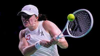 Poland's Iga Swiatek in action. (AP) Poland's Iga Swiatek in action. (AP)