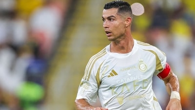 Cristiano Ronaldo in action during the Saudi Pro League football match between Al-Ittihad and Al-Nassr at King Abdullah Sports City in Jeddah. (AFP) Cristiano Ronaldo in action during the Saudi Pro League football match between Al-Ittihad and Al-Nassr at King Abdullah Sports City in Jeddah. (AFP)