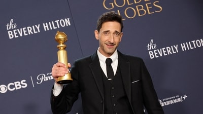 Golden Globes Winners 2025: Adrien Brody, winner of the Best Performance by a Male Actor in a Motion Picture Drama award for The Brutalist, poses in the press room. (Getty Images via AFP) Golden Globes Winners 2025: Adrien Brody, winner of the Best Performance by a Male Actor in a Motion Picture Drama award for The Brutalist, poses in the press room. (Getty Images via AFP)