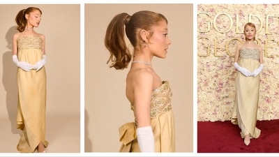 Ariana Grande in Archival Givenchy at the 2025 Golden Globes
