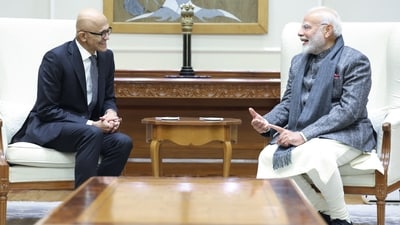Prime Minister Narendra Modi with Microsoft CEO Satya Nadella (Satya Nadella/X) Prime Minister Narendra Modi with Microsoft CEO Satya Nadella (Satya Nadella/X)