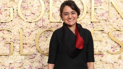 For the outing at the award ceremony, Payal wore a handwoven jumpsuit crafted from matte lightweight silk. (Getty Images via AFP) For the outing at the award ceremony, Payal wore a handwoven jumpsuit crafted from matte lightweight silk. (Getty Images via AFP)