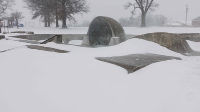 A skatepark is covered in snow on January 5, 2025 in Shawnee, Kansas. (AFP) A skatepark is covered in snow on January 5, 2025 in Shawnee, Kansas. (AFP)