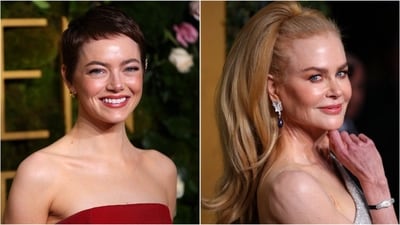 Nicole Kidman and Emma Stone dazzle at Golden Globes 2025 with stunning hair transformations. Nicole Kidman and Emma Stone dazzle at Golden Globes 2025 with stunning hair transformations.