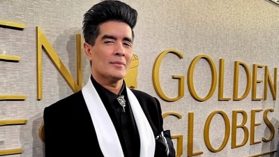 Manish Malhotra's Golden Globes look shows the artistic potential of black and white. (Instagram) Manish Malhotra's Golden Globes look shows the artistic potential of black and white. (Instagram)
