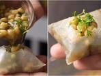 Chef Abhinay Gupta introduces a crunchy twist to traditional pani puri using rice paper.(Instagram/@bhaiyajiletscook)