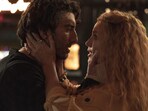 Justin Baldoni and Blake Lively in a scene from It Ends With Us