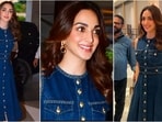 Kiara Advani serves fashion statement in stylish denim midi dress. Kiara Advani serves fashion statement in stylish denim midi dress.