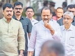 Ajit Pawar with Dhananjay Munde (Satish Bate/HT PHOTO)