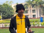 The delivery partner for Blinkit at the ISB campus in Hyderabad. The delivery partner for Blinkit at the ISB campus in Hyderabad.