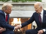 President Joe Biden meets with President-elect Donald Trump in the Oval Office of the White House, on Wednesday. (AP) President Joe Biden meets with President-elect Donald Trump in the Oval Office of the White House, on Wednesday. (AP)
