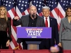 CEO of the Ultimate Fighting Championship (UFC) Dana White speaks during an election night event for Republican presidential nominee, former U.S. President Donald Trump at the Palm Beach Convention Center on November 06, 2024 in West Palm Beach, Florida. CEO of the Ultimate Fighting Championship (UFC) Dana White speaks during an election night event for Republican presidential nominee, former U.S. President Donald Trump at the Palm Beach Convention Center on November 06, 2024 in West Palm Beach, Florida.