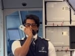 IndiGo pilot Pradeep Krishnan welcomed Tamil actresses Lovelyn and Viji Chandrasekhar aboard his flight.