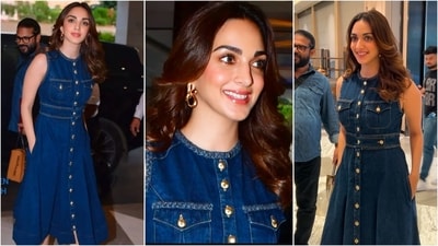 Kiara Advani serves fashion statement in stylish denim midi dress. (Instagram) Kiara Advani serves fashion statement in stylish denim midi dress. (Instagram)