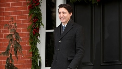 Justin Trudeau, Canada's prime minister, arrives for a news conference at Rideau Cottage in Ottawa, Ontario, Canada, on Monday, Jan. 6, 2025.Photographer: David Kawai/Bloomberg (Bloomberg) Justin Trudeau, Canada's prime minister, arrives for a news conference at Rideau Cottage in Ottawa, Ontario, Canada, on Monday, Jan. 6, 2025.Photographer: David Kawai/Bloomberg (Bloomberg)