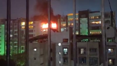 The blaze, reported at 10:02 p.m. on the 11th and 12th floors, was brought under control by 1:49 a.m.