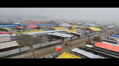 The tent city at Prayagraj (HT File Photo) The tent city at Prayagraj (HT File Photo)