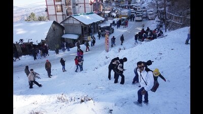 The weather office has also predicted light rain or snowfall at isolated places over the higher reaches of the state on January 12. (Deepak Sansta/HT) The weather office has also predicted light rain or snowfall at isolated places over the higher reaches of the state on January 12. (Deepak Sansta/HT)