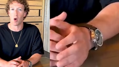 Mark Zuckerberg and his watch. (Facebook/Mark Zuckerberg)