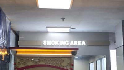 Srinagar Airport inaugurated a smoking zone on January 6. (X/@SrinagarAirport)
