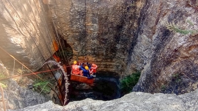 Navy divers also joined the efforts to rescue the trapped labourers from the coal mine in Assam's Dima Hasao. (PTI) Navy divers also joined the efforts to rescue the trapped labourers from the coal mine in Assam's Dima Hasao. (PTI)