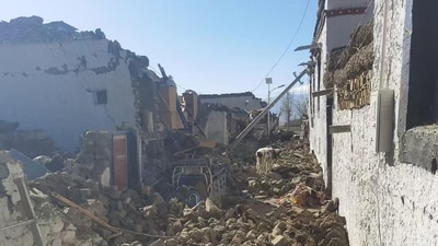 The Tibetan plateau is known to be prone to heavy earthquakes as it sits right over the place where the tectonic Eurasian and Indian plates meet, often colliding with huge force. This picture shows damaged houses in Shigatse, Tibet region, after the earthquake hit the area. (AFP) The Tibetan plateau is known to be prone to heavy earthquakes as it sits right over the place where the tectonic Eurasian and Indian plates meet, often colliding with huge force. This picture shows damaged houses in Shigatse, Tibet region, after the earthquake hit the area. (AFP)