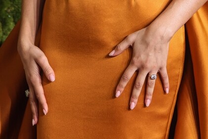 A detail view of US actress, singer Zendaya's ring as she arrives for the 82nd annual Golden Globe Awards at the Beverly Hilton hotel in Beverly Hills, California, on January 5, 2025. (Photo by ETIENNE LAURENT / AFP) (AFP) A detail view of US actress, singer Zendaya's ring as she arrives for the 82nd annual Golden Globe Awards at the Beverly Hilton hotel in Beverly Hills, California, on January 5, 2025. (Photo by ETIENNE LAURENT / AFP) (AFP)