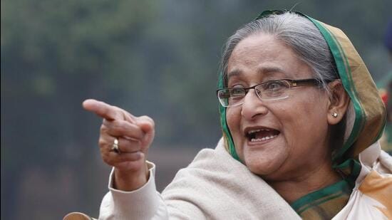 Bangladesh's deposed Prime Minister Sheikh Hasina speaks during a press conference in Dhaka, Bangladesh, on January 6, 2014. (AP File)