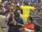 A stampede occurred at Vishnu Nivasam during the distribution of Tirumala Srivari Vaikuntha Dwara Darshan tokens, in Tirupati on Wednesday.
