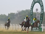 Rudra racing past Burak to win the ALDA Toyota Cup in Lucknow